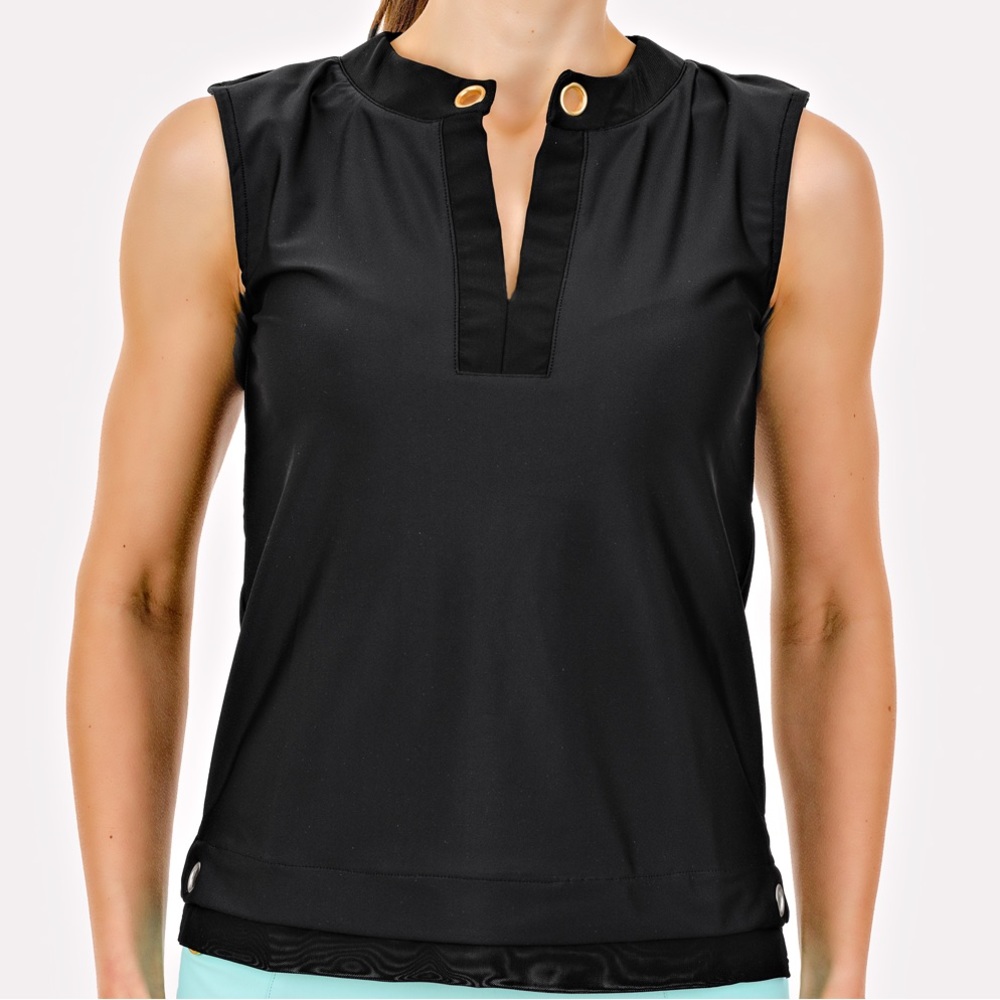 CENTRE COURT ACTIVEWEAR DEMARIO TOP (BLACK)